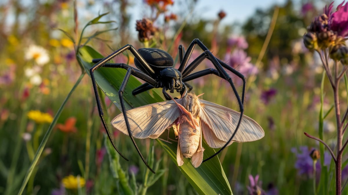 Black Orb Weaver Spider - Thumbnail 2